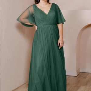 Reverly Thea Tulle Dress Size 20, Color Greenery